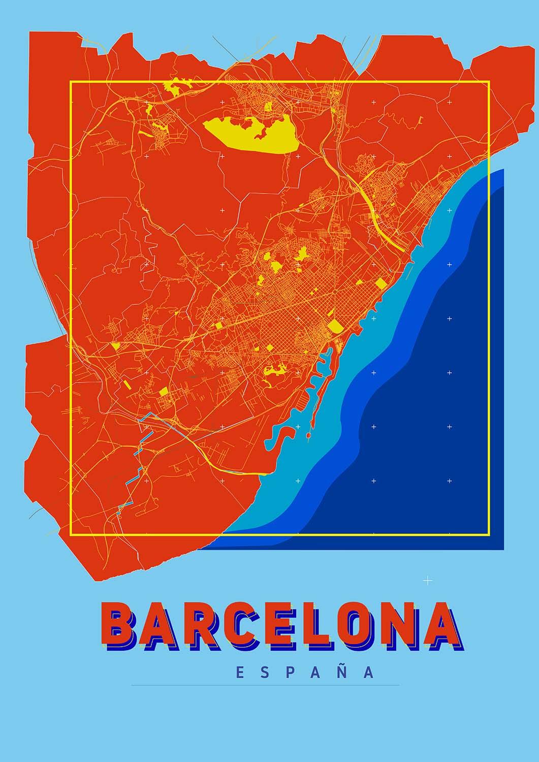 Mapa Barcelona - Espaa